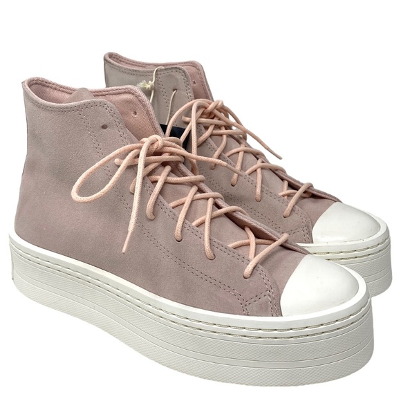Converse Chuck Taylor Modern Lift Platform Casual Women Shoes Suede Pink A04663C - Picture 2 of 8